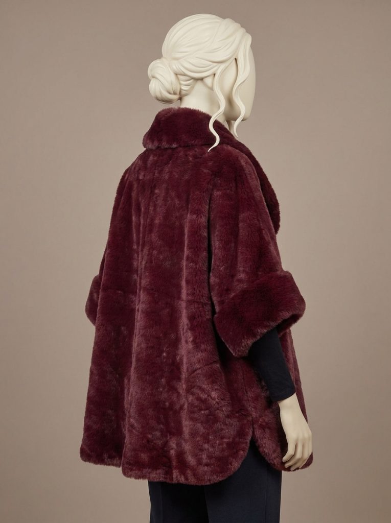 MAROON WOOLEN CAPE SHAWL