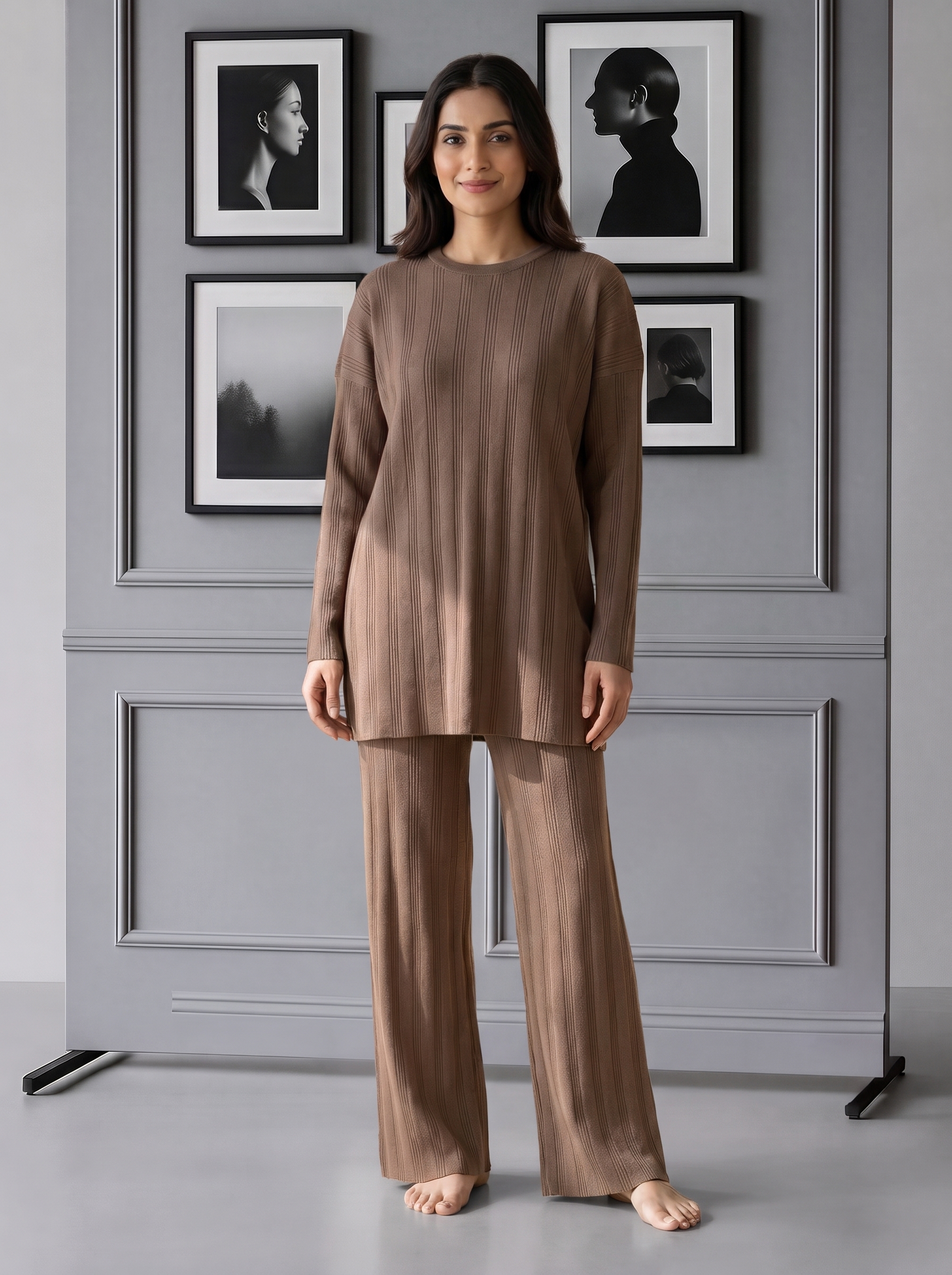 KNITTED CORD SET FOR WOMEN FOR WINTER